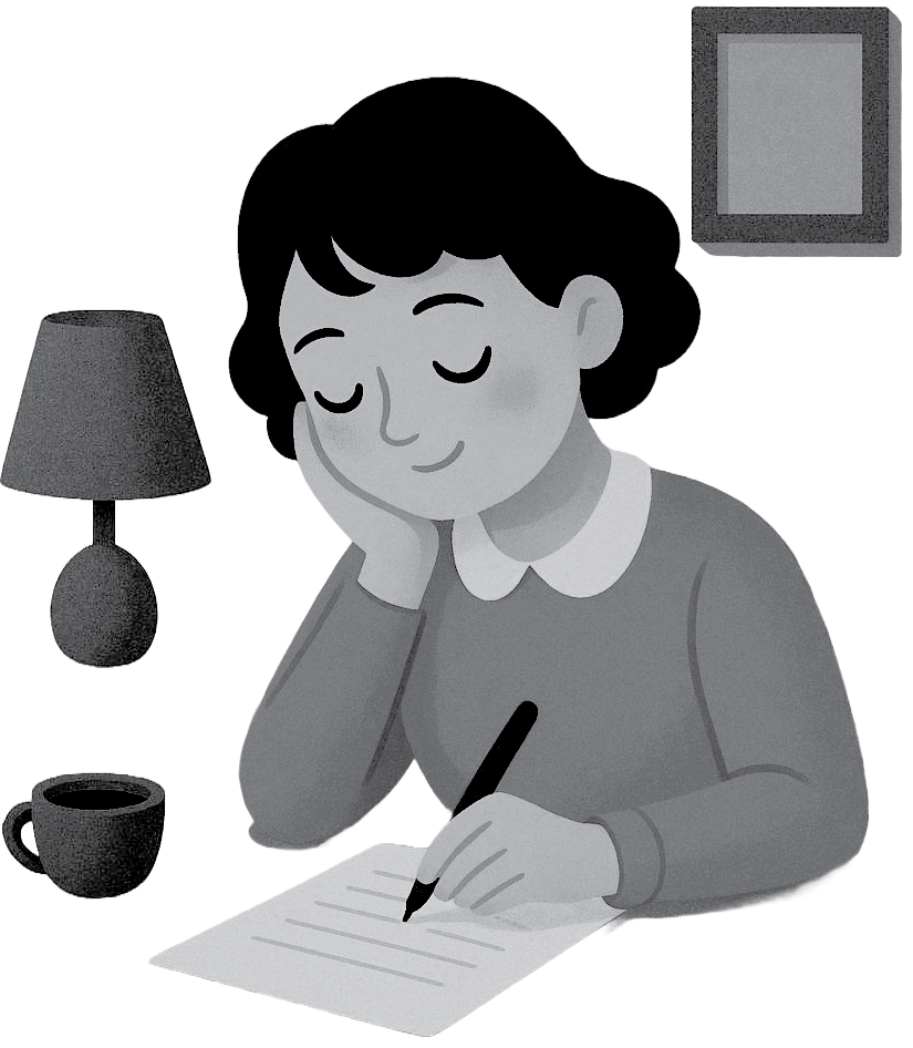 Writing illustration