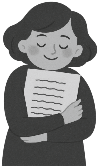Illustration of a person with documents