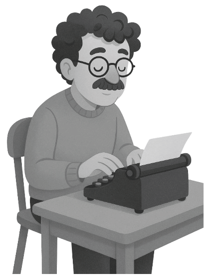 Illustration of a writer